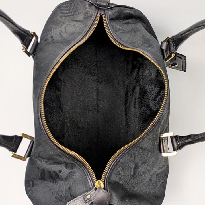 【美品】ジャンニヴェルサーチ ボストンバッグ ロゴ総柄 メデューサ ナイロン