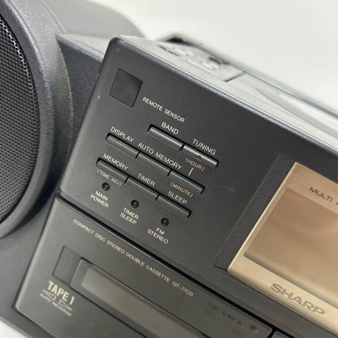 【再生ok】SHARP QT-77CD コンパクトディスク ダブルカセット
