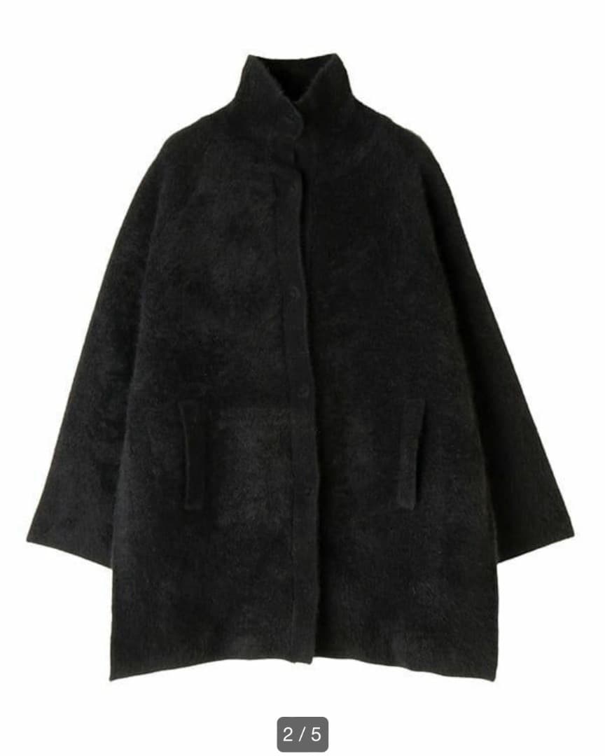 etretokyo エトレトウキョウ ラクーン ニット カーディガン コート 黒