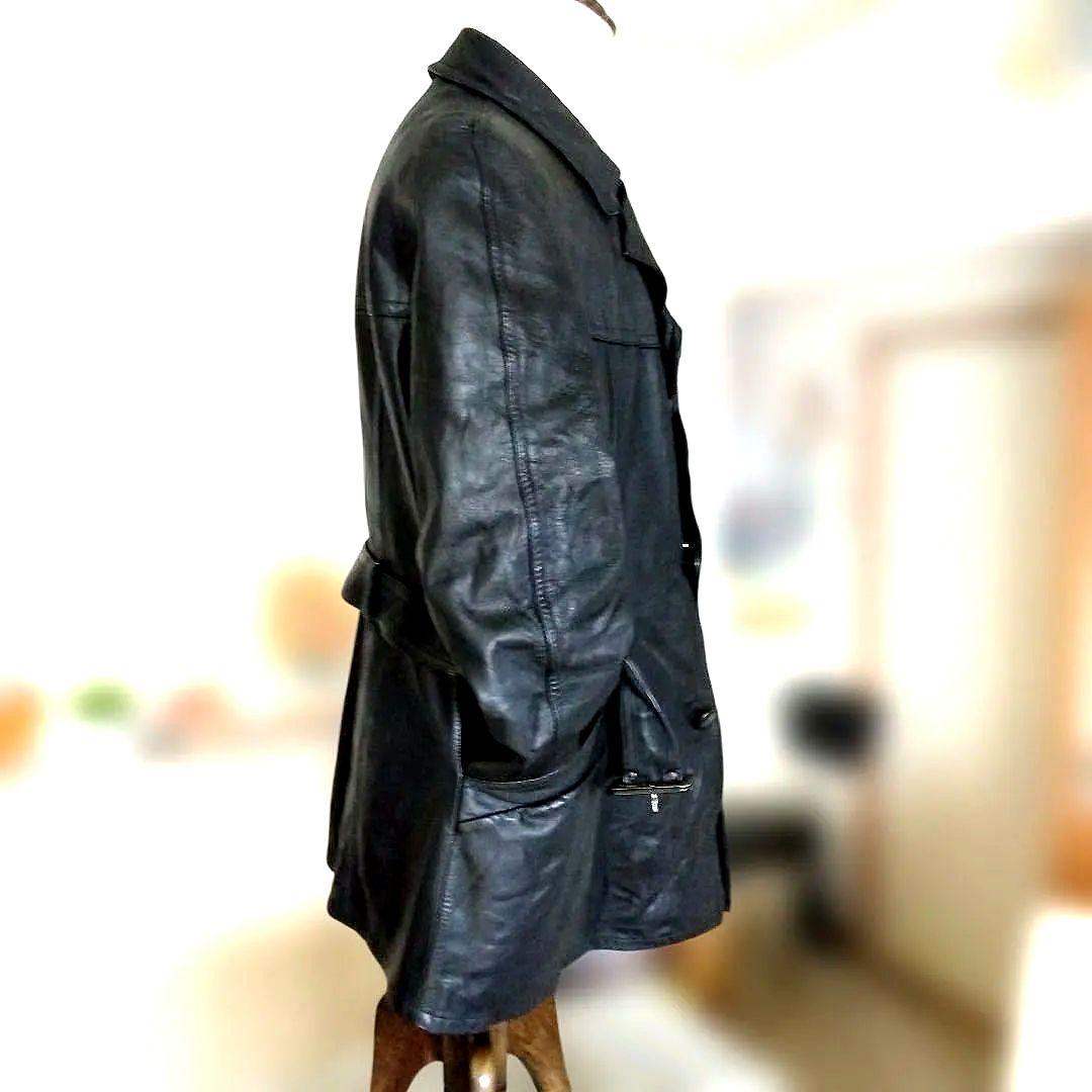 70s Vintage レザーハーフコート レザージャケット カーコート