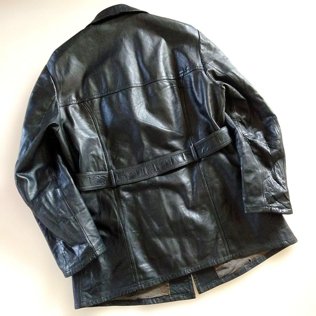 70s Vintage レザーハーフコート レザージャケット カーコート