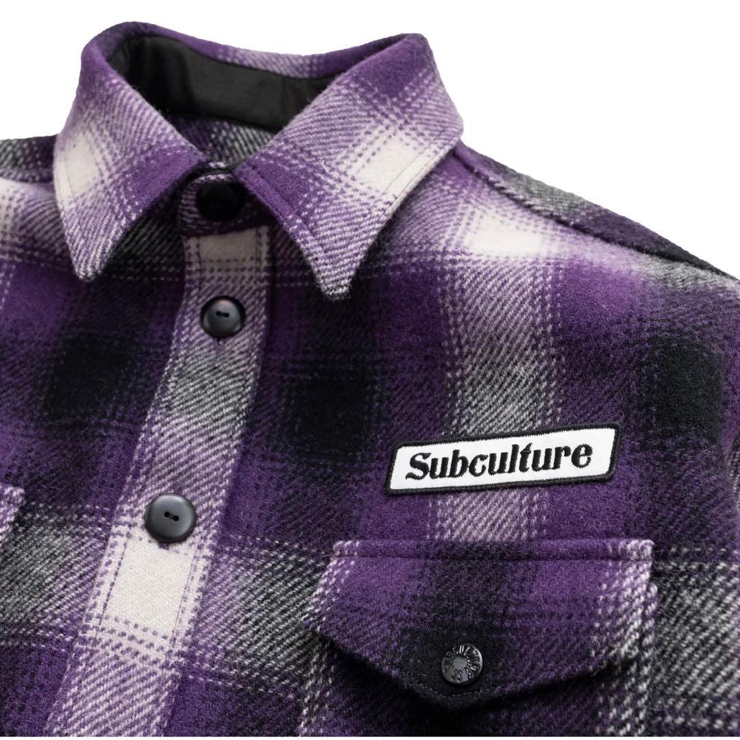 SUBCULTURE OMBRA CHECKJACKET PURPLE 2サイズ