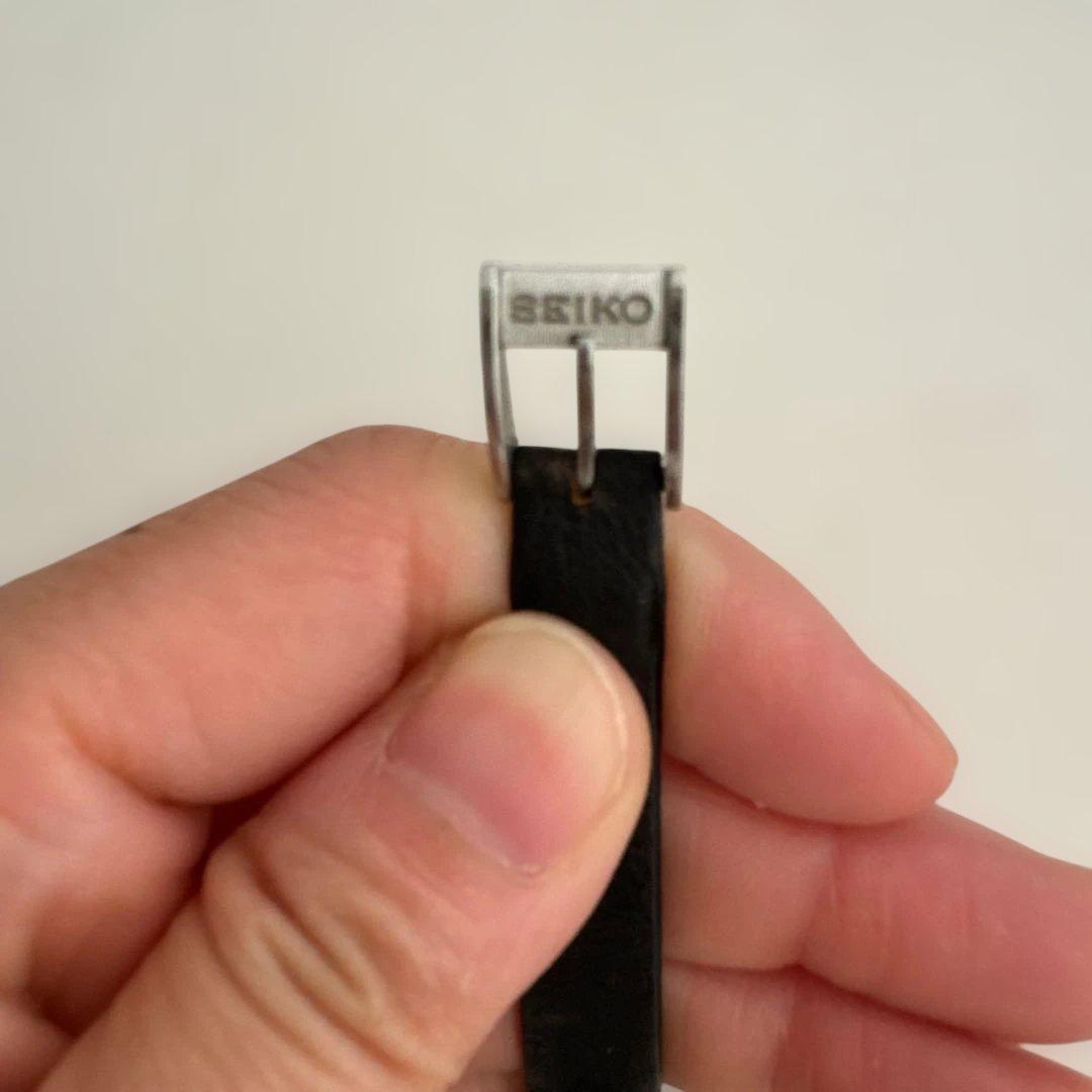 美品 18KWG SEIKOセイコー アンティークレディースレザーバンド 腕時計