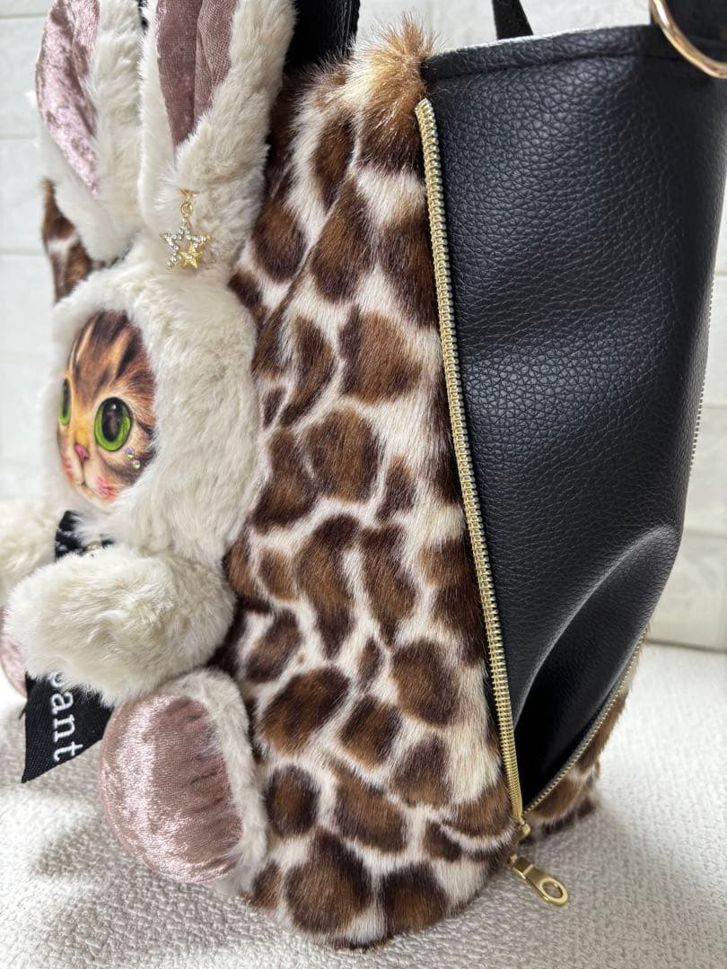 う*ん様 コヤンイサムチョン　サイドファスナーバッグ　サンダーちゃん　ヒョウ柄