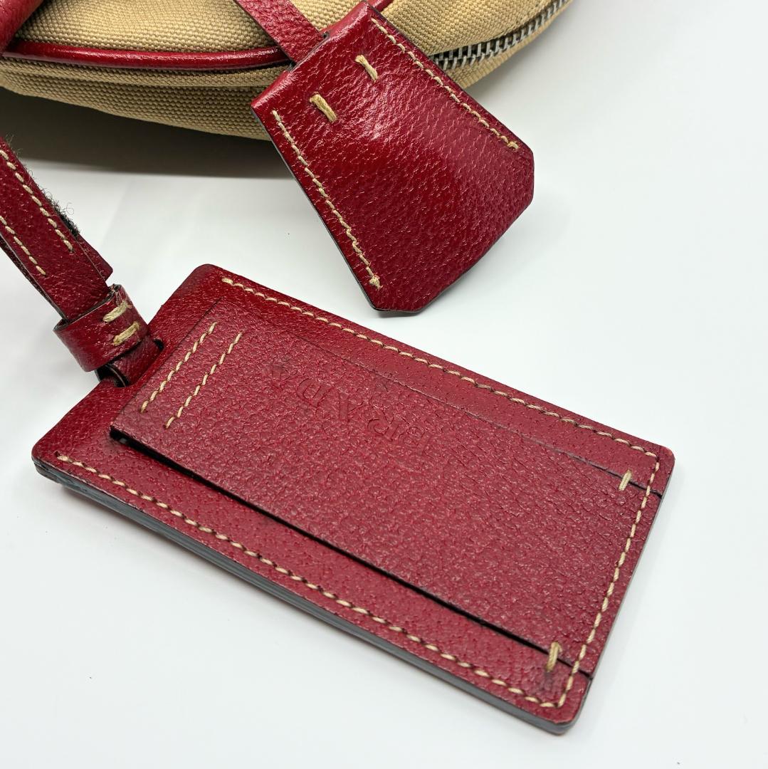 PRADA プラダ キャンバス×レザー ボストンバッグ A1356A5
