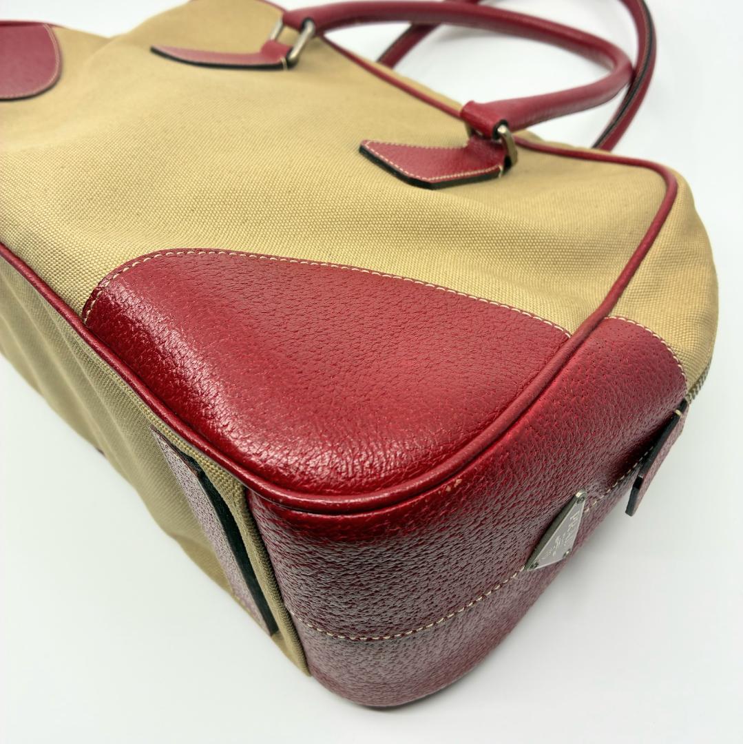 PRADA プラダ キャンバス×レザー ボストンバッグ A1356A5