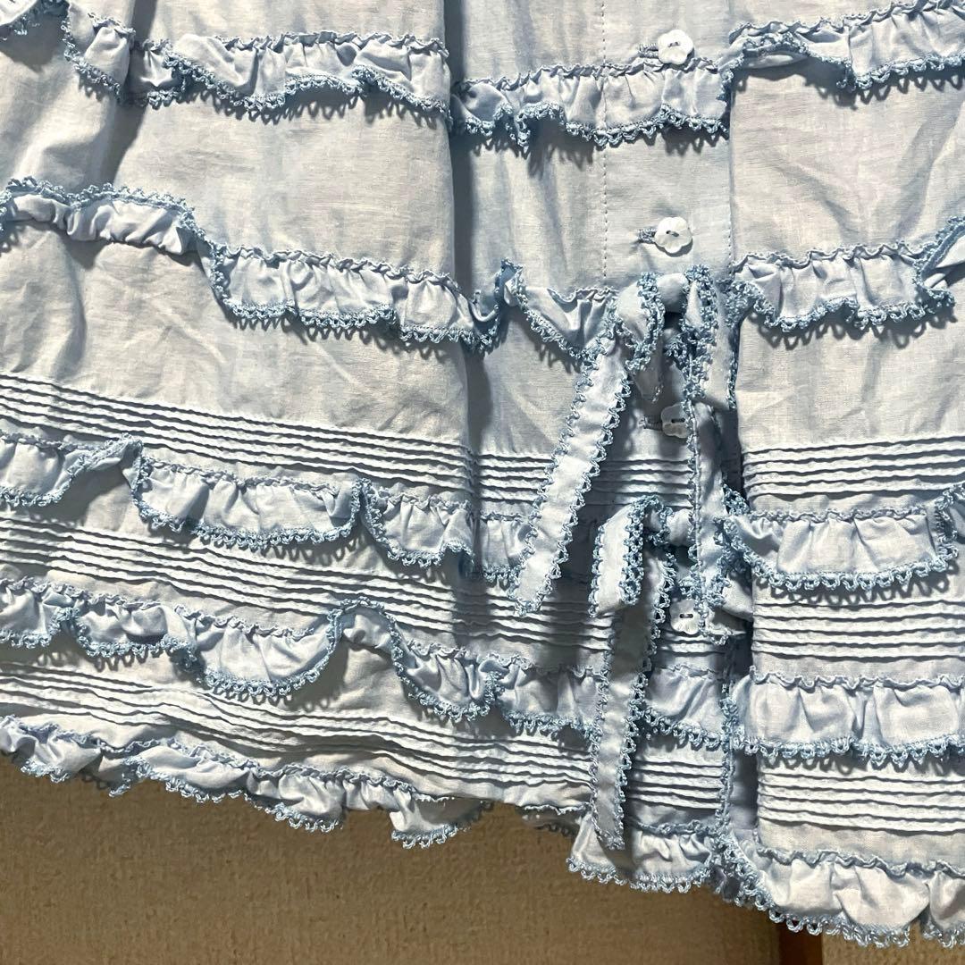 ピンクハウス ソライロ ローンティアードスカート 前開き ペチコート 2025年