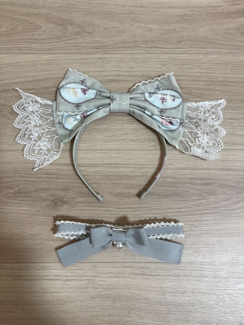 Angelic Pretty 猫のお茶会ジャンパースカートセットグレー ロリィタ