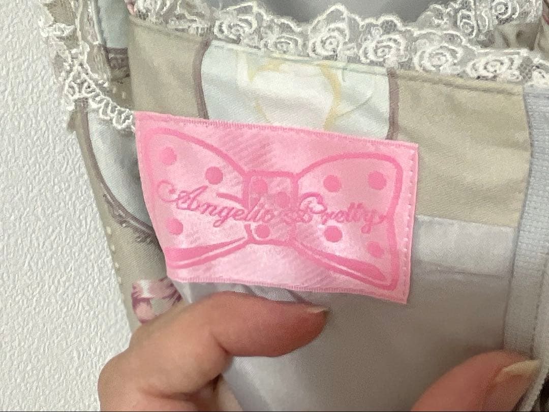 Angelic Pretty 猫のお茶会ジャンパースカートセットグレー ロリィタ