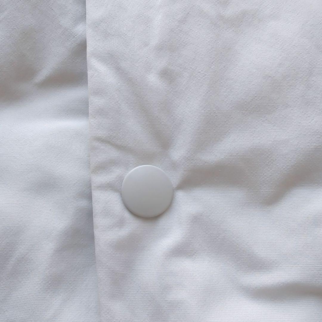 MACPHEE ノーカラーコート ダウン　ホワイト　アイボリー　グレージュ