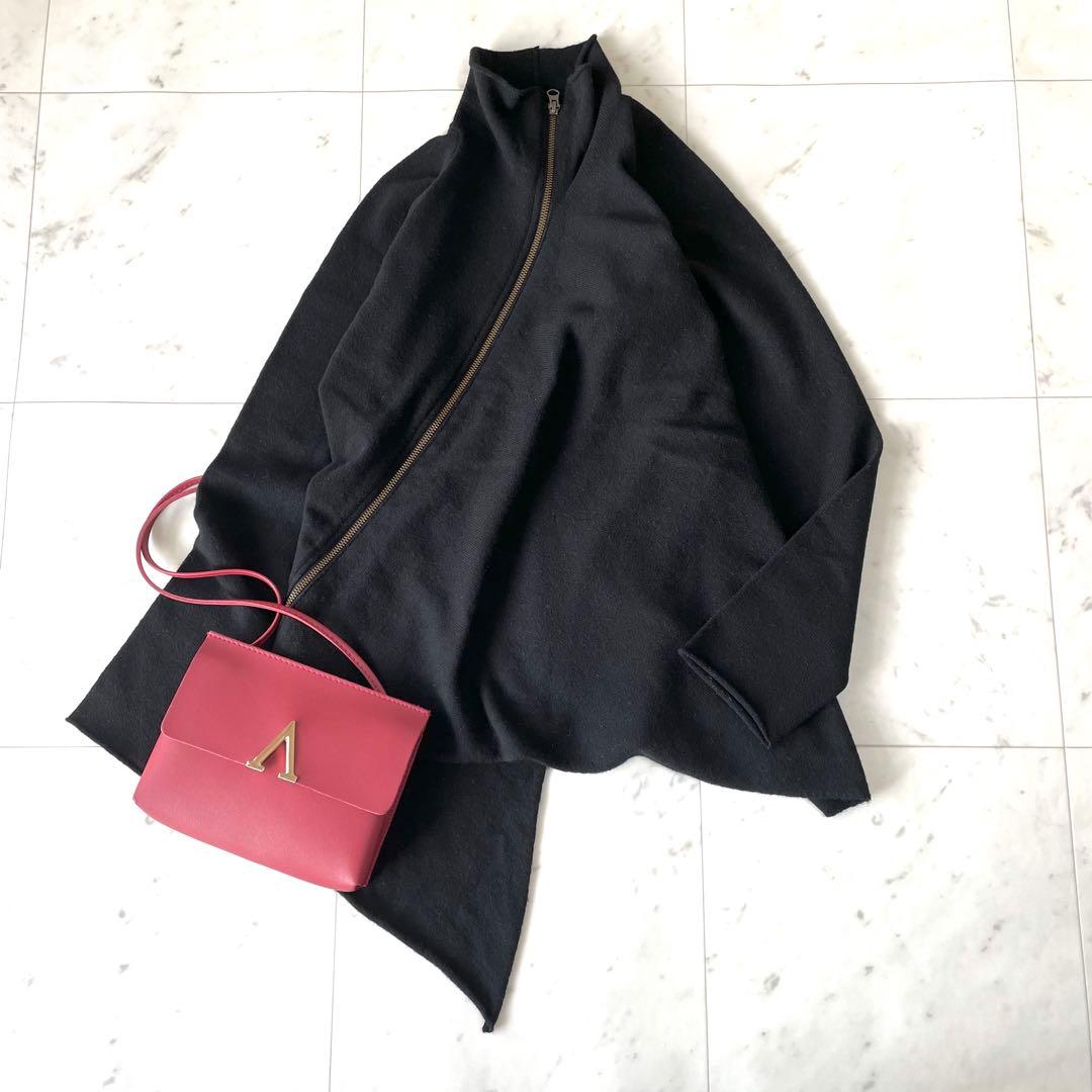 クリーニング済✨ヨーガンレール✨アシメントリートップス ウール100 黒 M