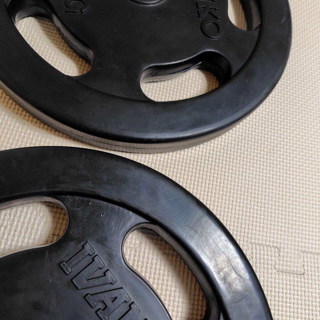 IVANKO ダンベルプレート 10kg 2枚セット ラバープレート 28mm