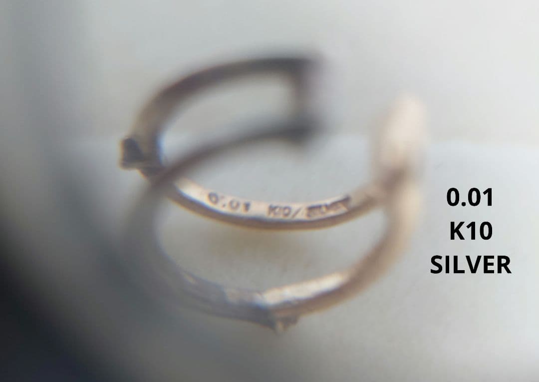 mel　アガット　イヤーカフ　コンビ