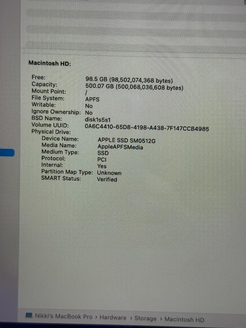 MacBook Pro 15インチ 512GB/16GB USキーボード