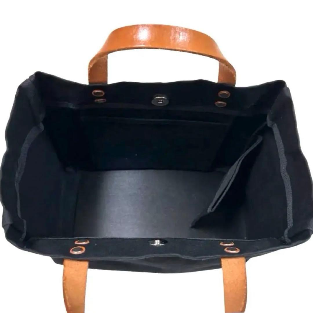 【希少】カワニシカバン　ハンドバッグ　大人帆布 黒