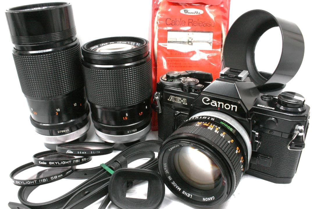 整備済】 Canon AE-1 FD 50mm F1.4 SSC 他望遠等｜25