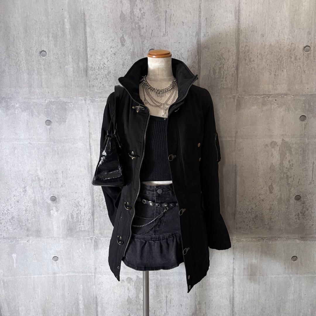 00s 平成ギャル ミリタリーファイヤーマンジャケット ボリュームネック y2k