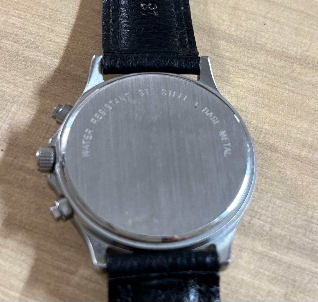 Nissan GTRクロノグラフ ブラックレザー腕時計