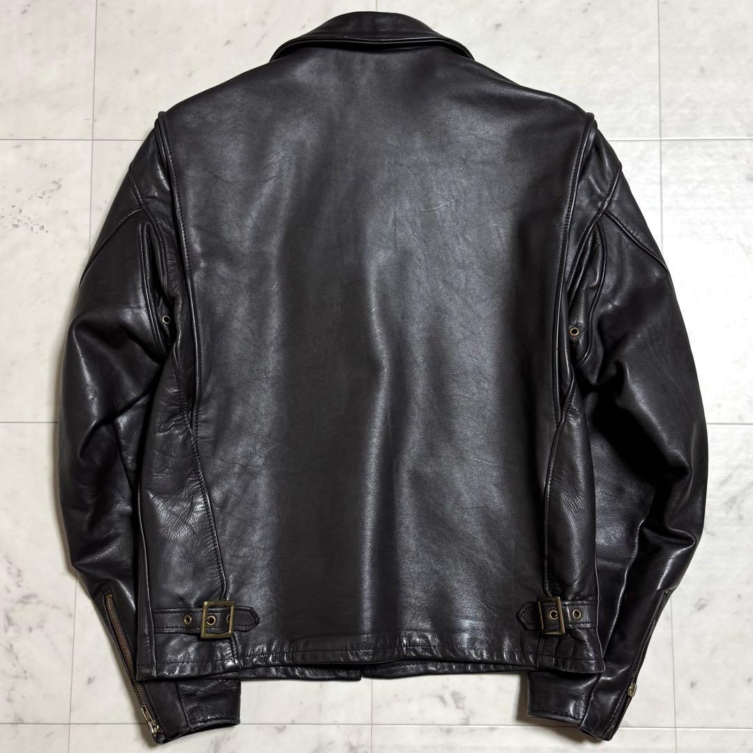 Schott レザーシングルライダースジャケット ダークブラウン 40