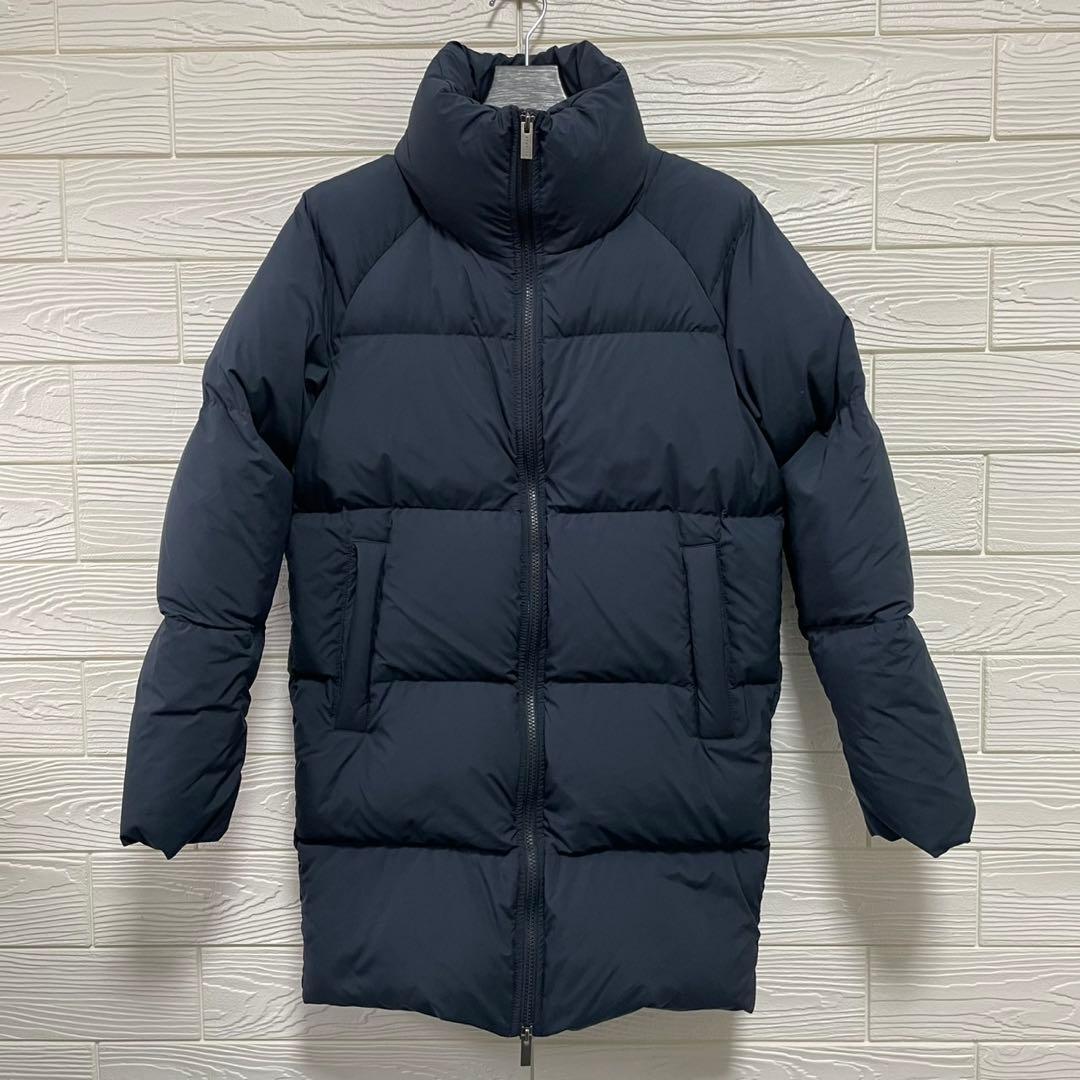 美品 PYRENEXピレネックスBARROW ダウンコート ネイビー 36