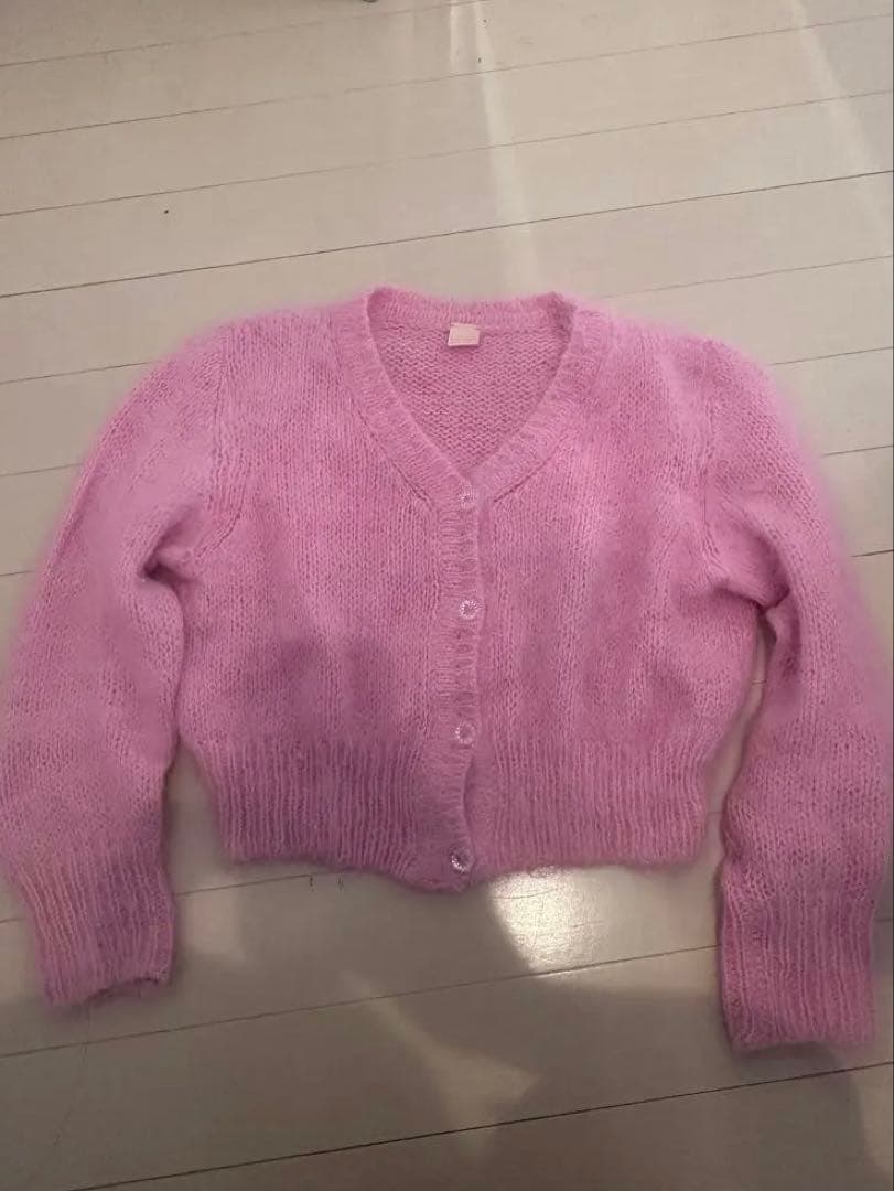 Fifichachnil アンゴラカーディガンpink