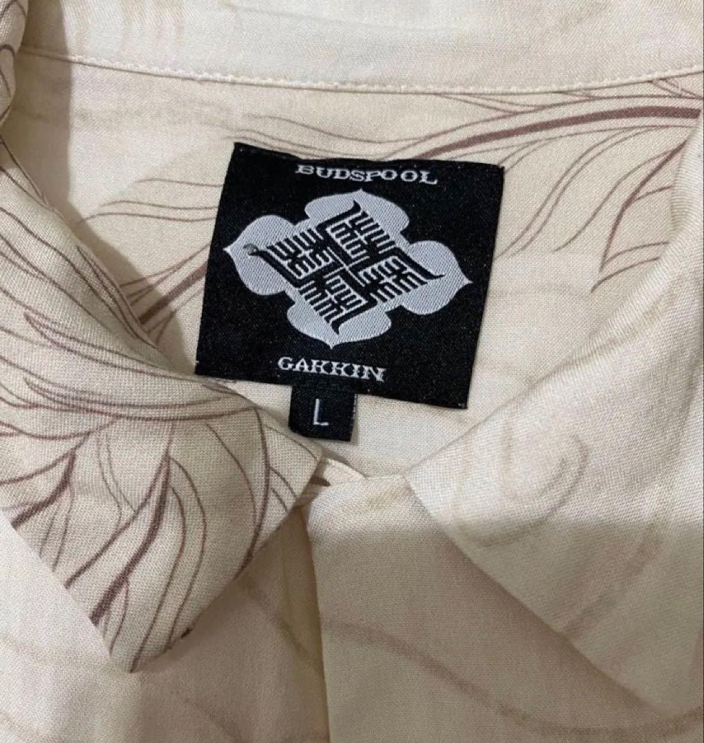 GAKKIN × BUDSPOOL 渦軍鶏 L/S HAWAIIAN SHIRT