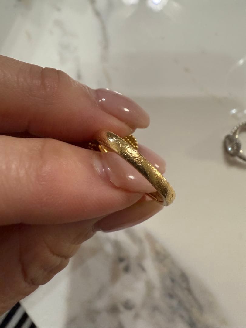 noel　ヴァンクリーフ　マザーオブパール　ゴールドリング　53