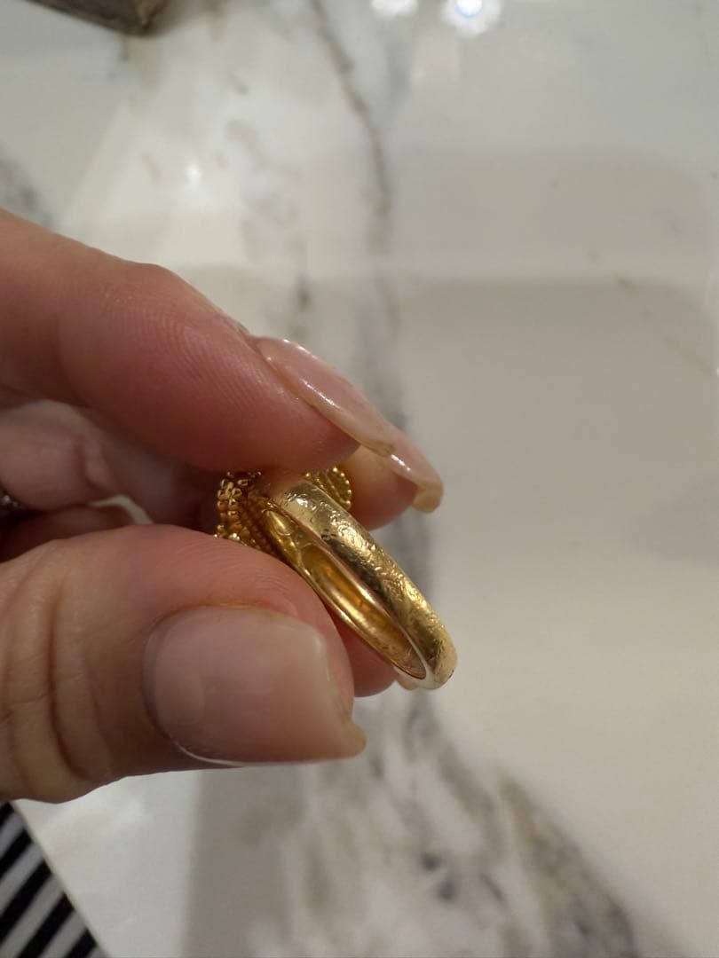 noel　ヴァンクリーフ　マザーオブパール　ゴールドリング　53