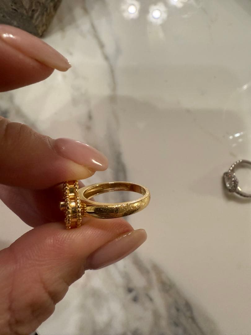 noel　ヴァンクリーフ　マザーオブパール　ゴールドリング　53