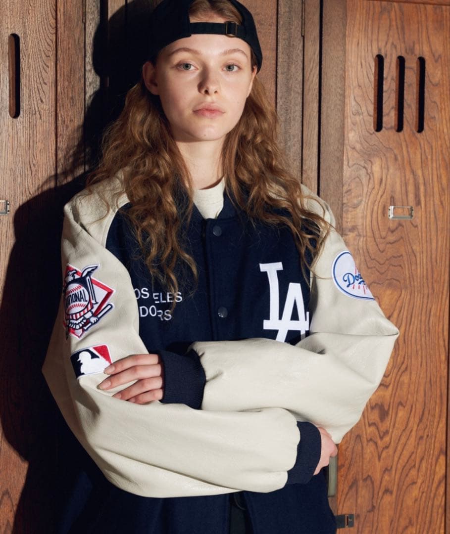 FANATICS 別注　MBL ロゴワッペン　スタジャン　ドジャース