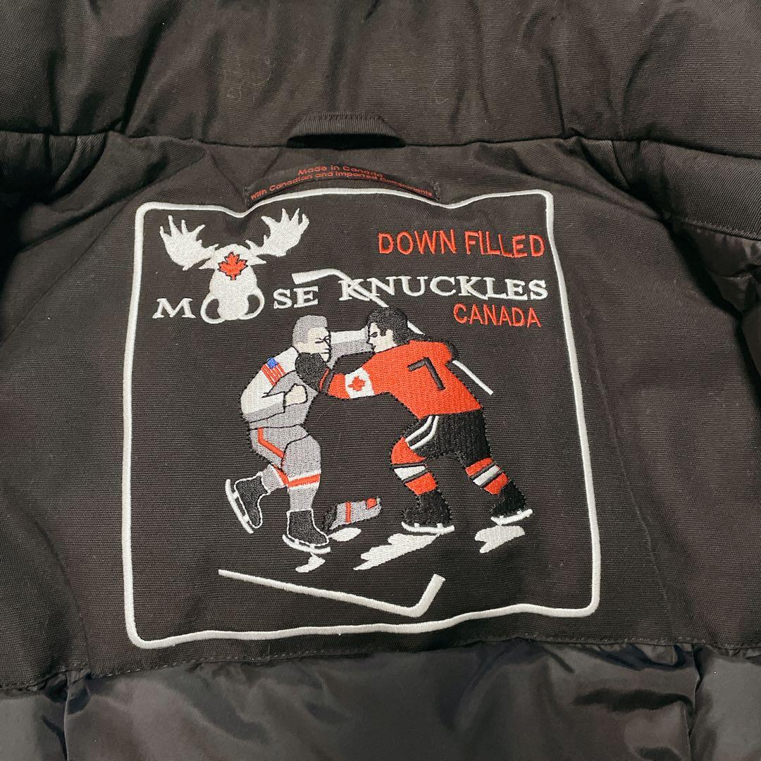 極美品✨ムースナックルズ ダウンジャケット ダウンコート ファー　黒　ブラック