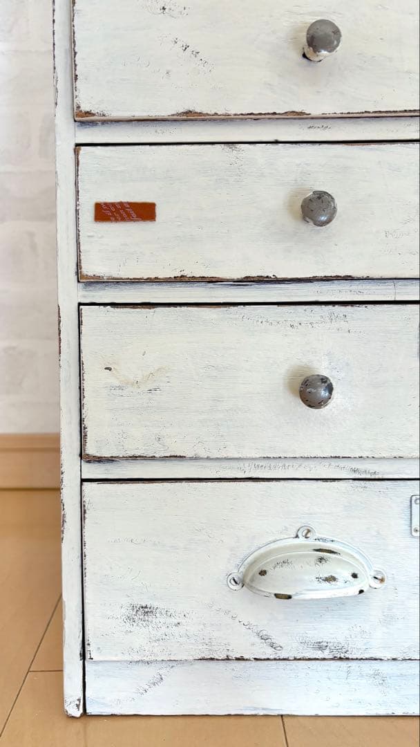 昭和レトロ ホワイト小引出し10段