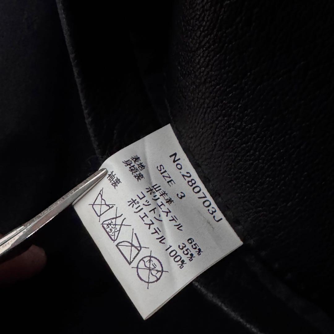 ジャックローズ アンティーク ライダースジャケット シングル ゴートレザー 美品