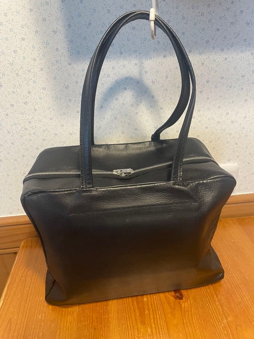 REN レザー ボストンバッグ 黒