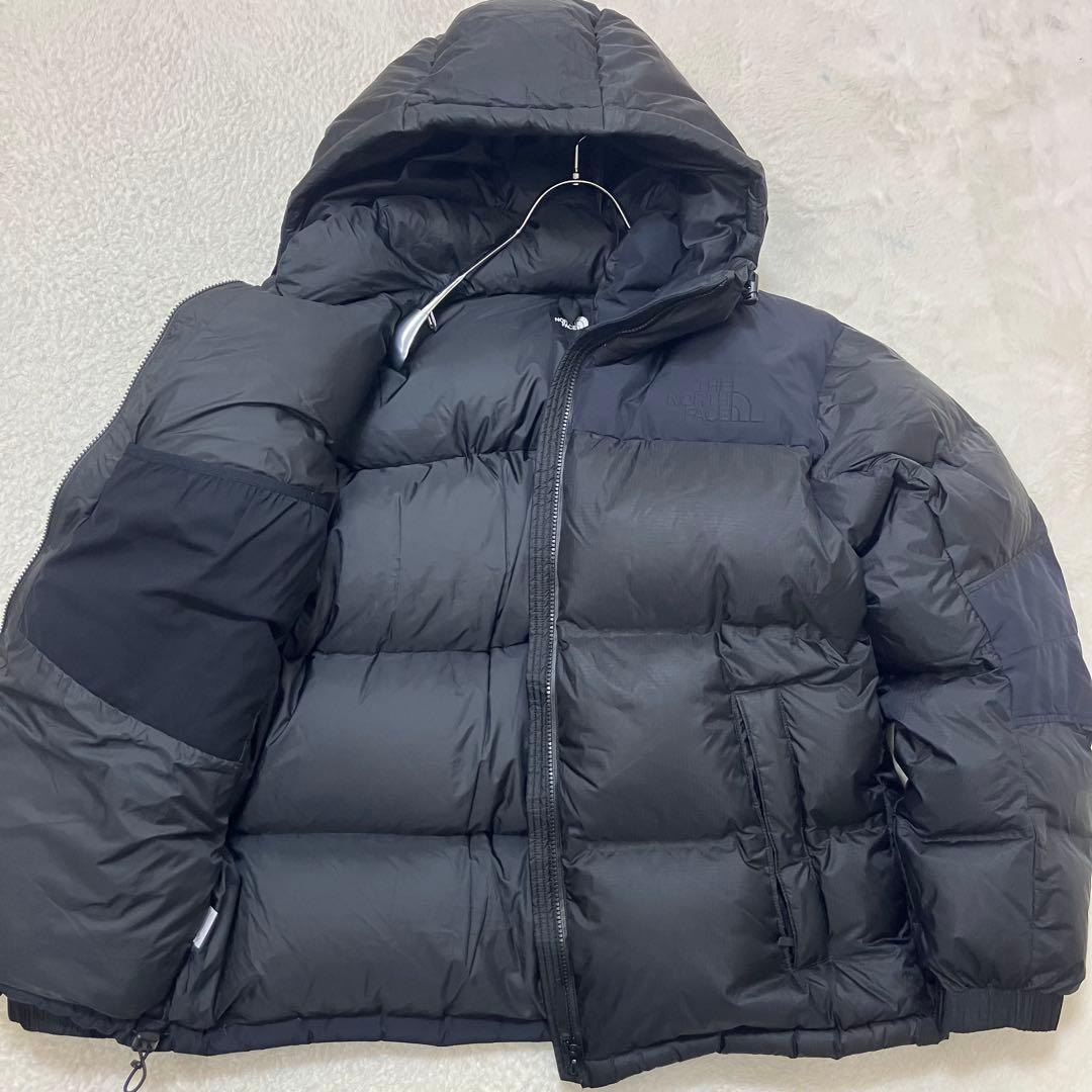訳あり XL ノースフェイス ウィンドストッパーヌプシ ダウンジャケット 黒