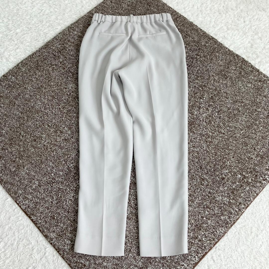 美品✨レミュー セットアップ ノーカラー 洗える ストレッチ 1B グレージュ