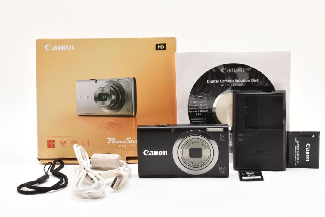 【極美品】Canon PowerShot A2300IS ブラック　ほぼ新品！