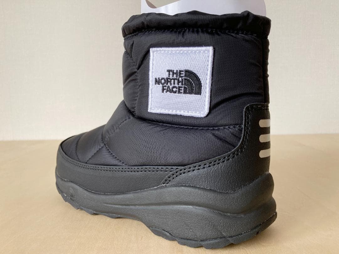 22cm 黒 ノースフェイス キッズ ヌプシ ブーティ ロゴ NFJ52280