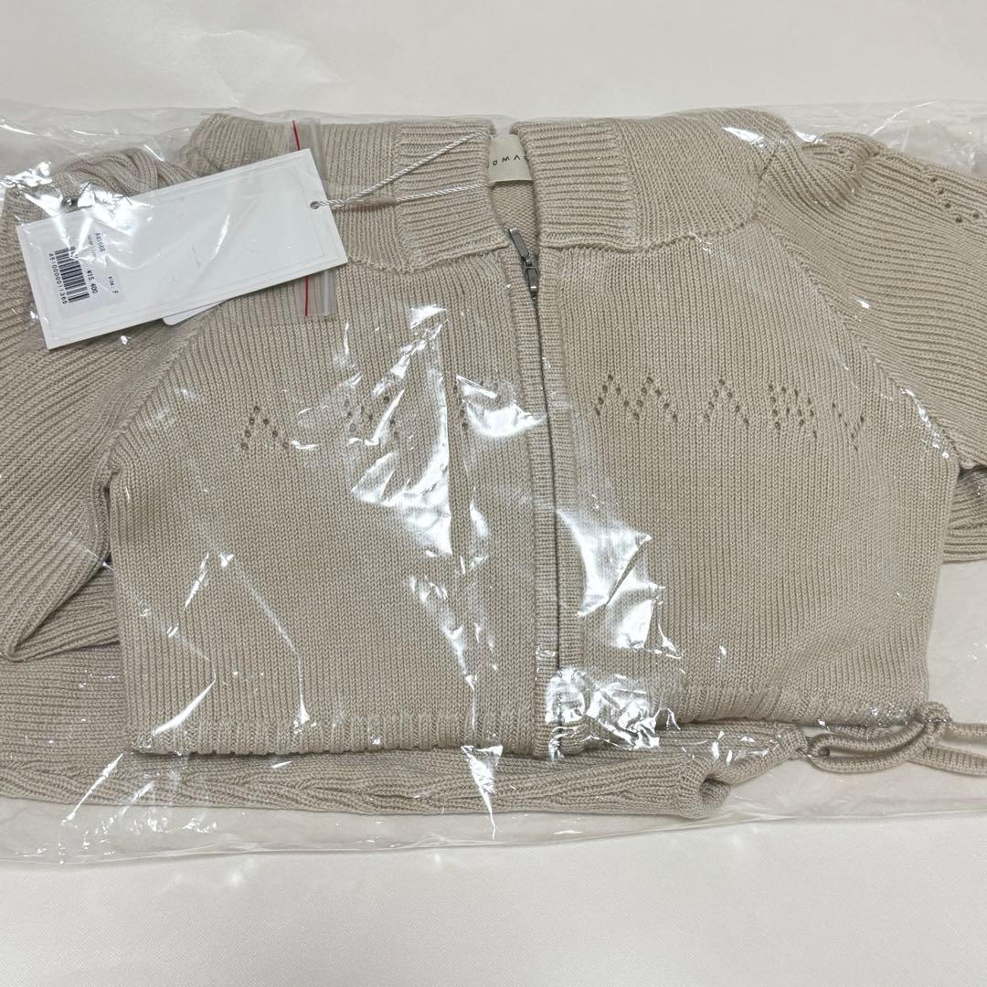 トップス andmary Angel crochet hood tops ivory