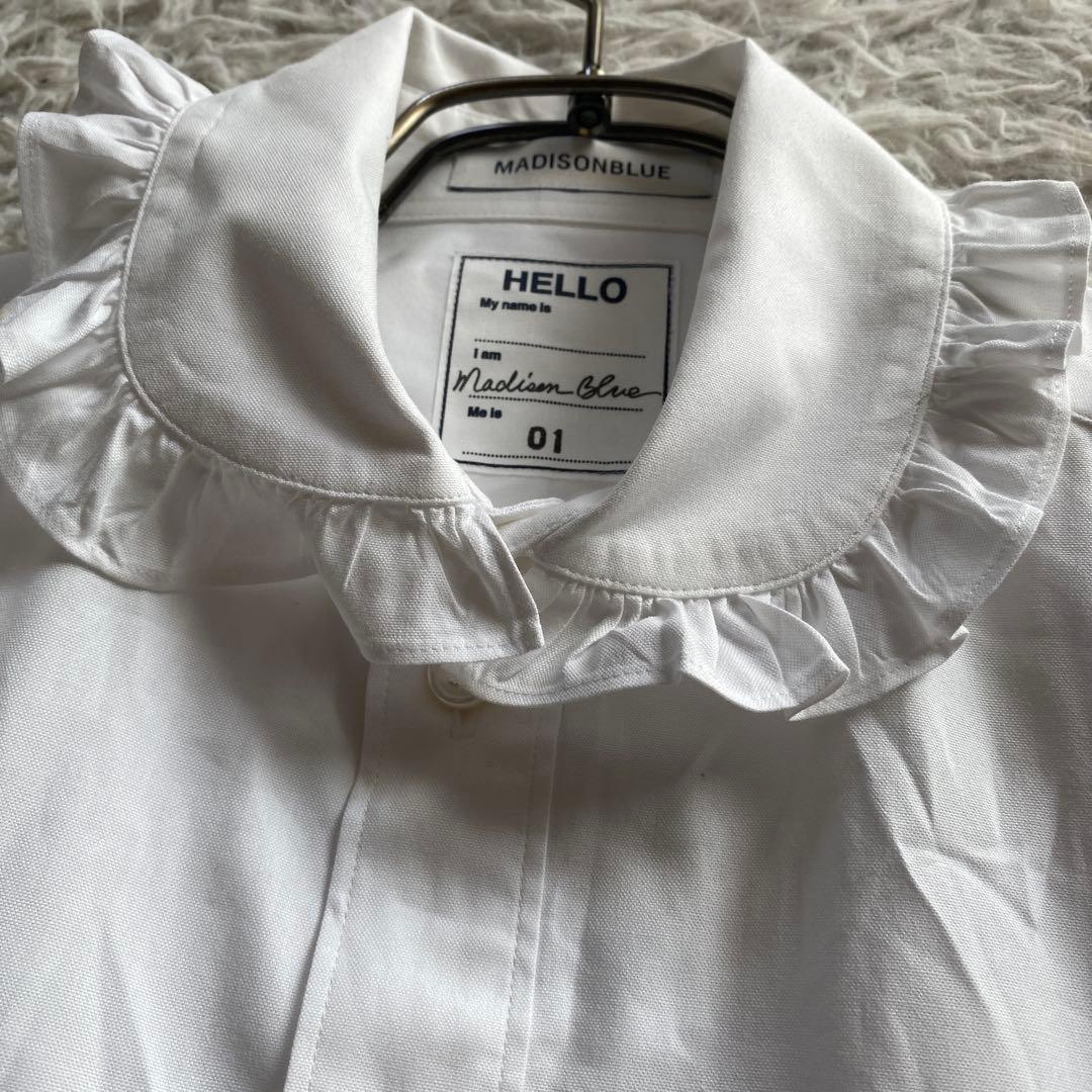 ちこMADISON BLUE　ROUND COLLAR FRILL S