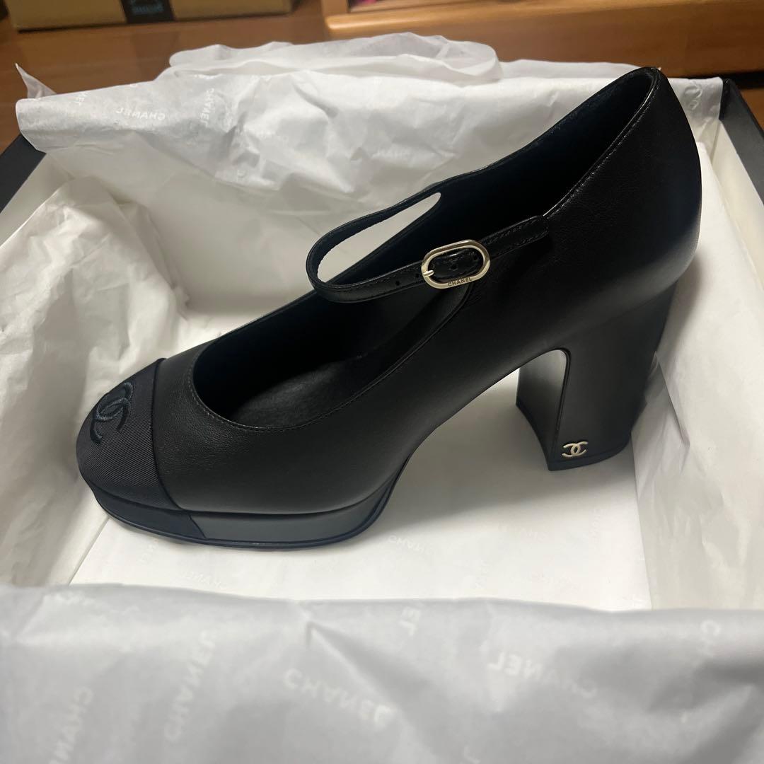 CHANEL メリージェーン　ブラック