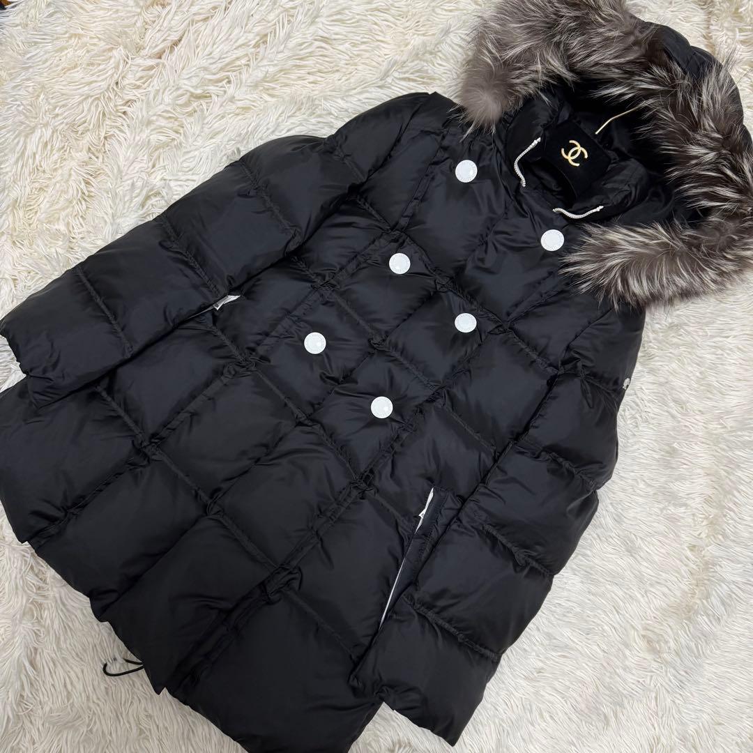 LOVELLESS ラブレス　ダウンコート34サイズ 黒　フォックスファー