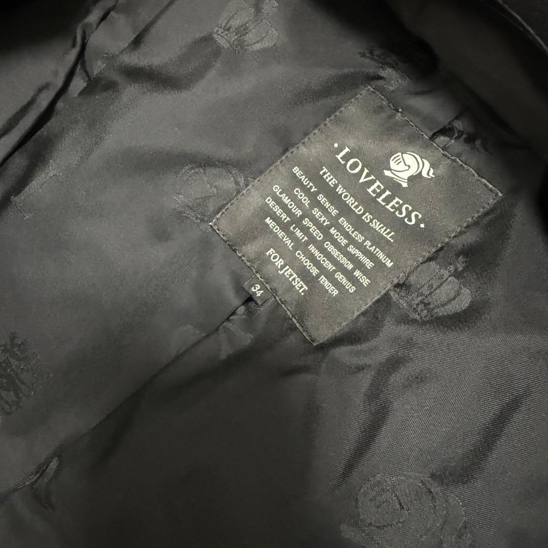 LOVELLESS ラブレス　ダウンコート34サイズ 黒　フォックスファー