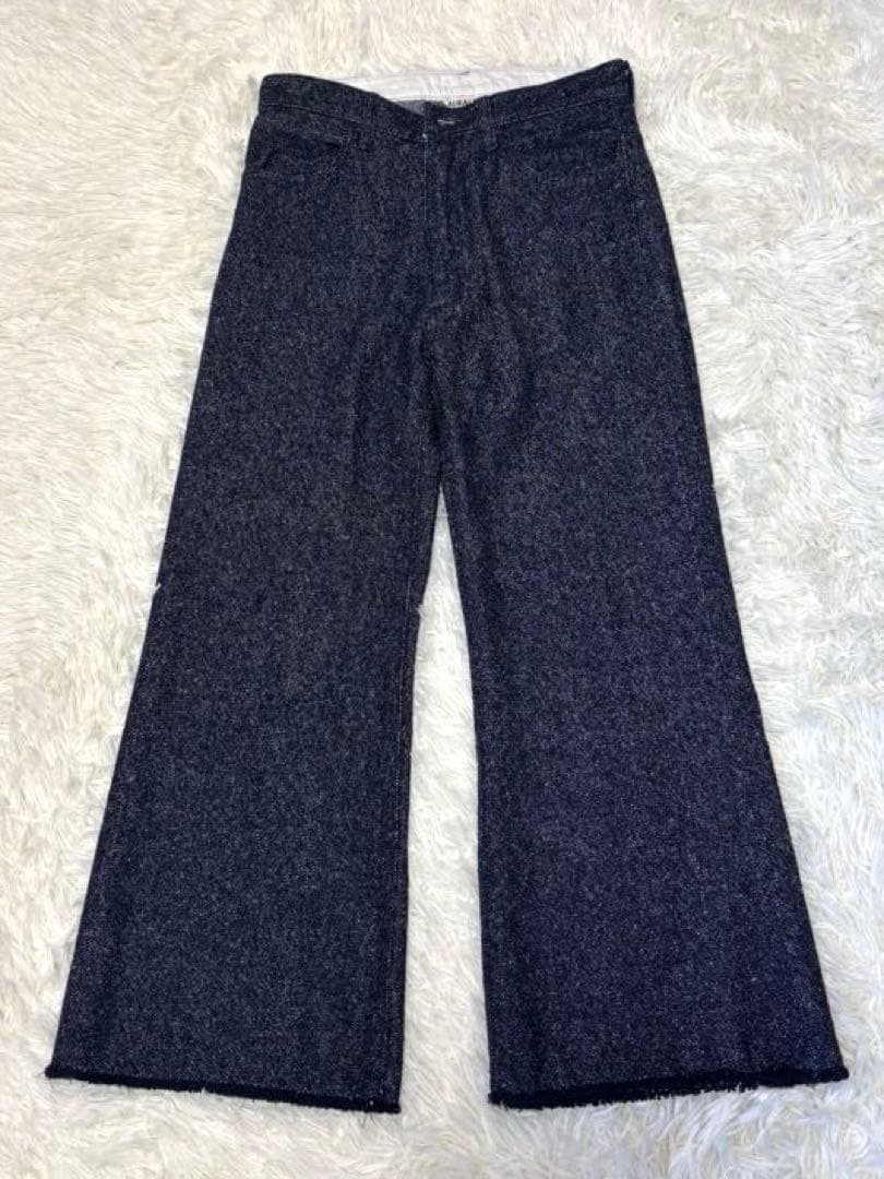 【AURALEE】オーラリー フレア デニム ワイドパンツ ゆったり 美品