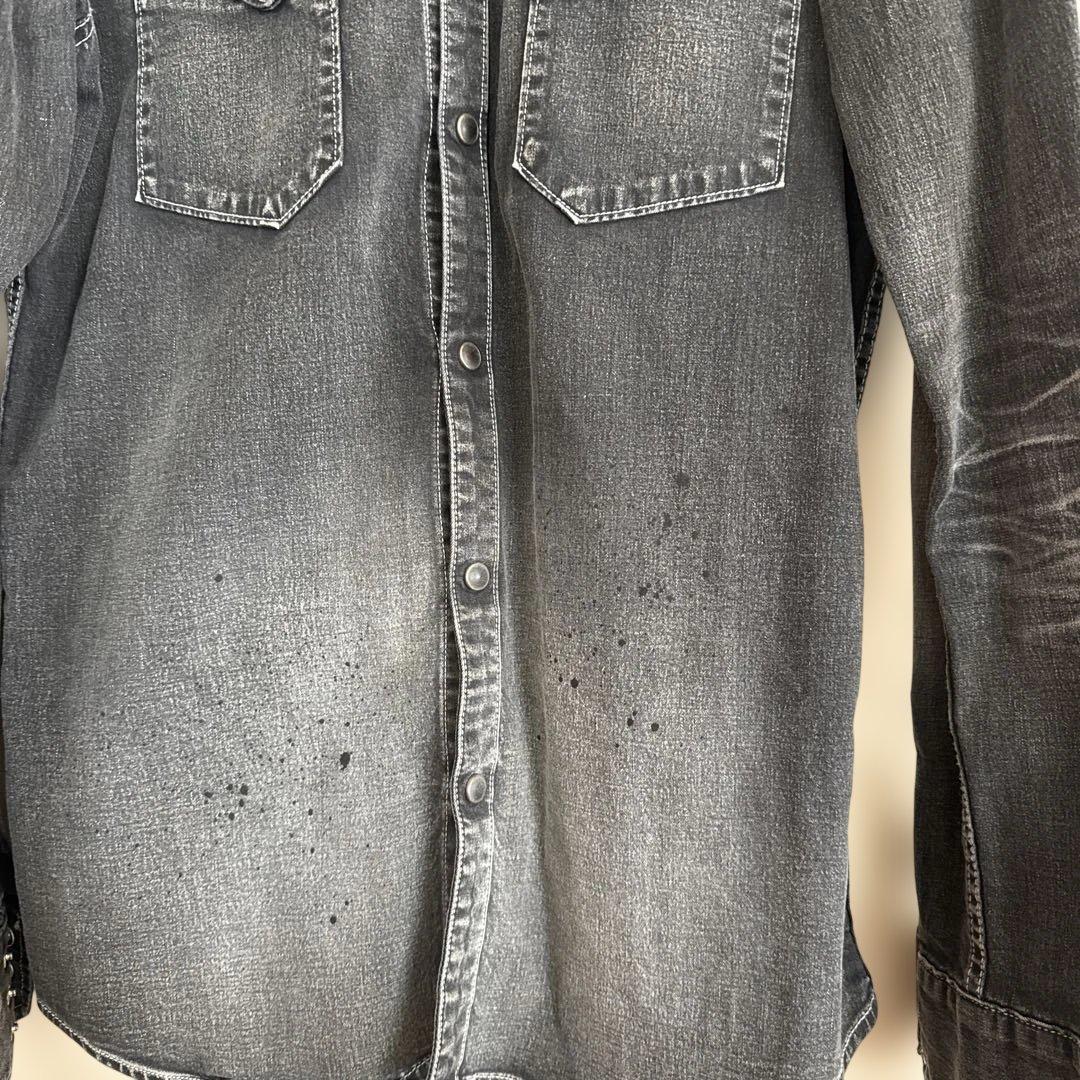 AKM グレー デニムシャツ