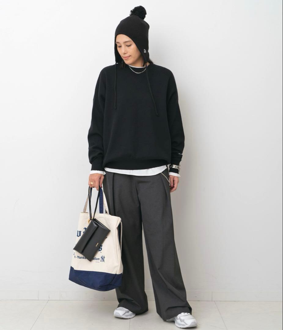 ☆美品☆【AP STUDIO】コットンカシミヤリラックス プルオーバー　ブラック