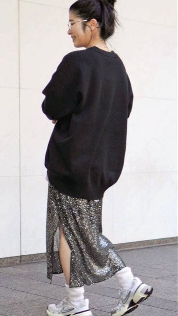 ☆美品☆【AP STUDIO】コットンカシミヤリラックス プルオーバー　ブラック