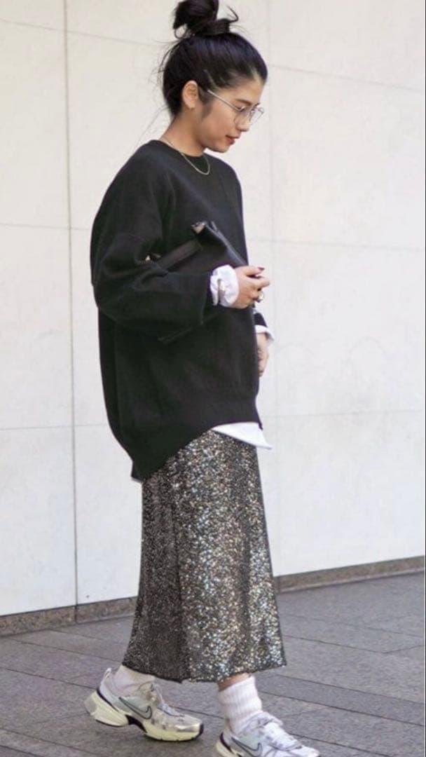 ☆美品☆【AP STUDIO】コットンカシミヤリラックス プルオーバー　ブラック