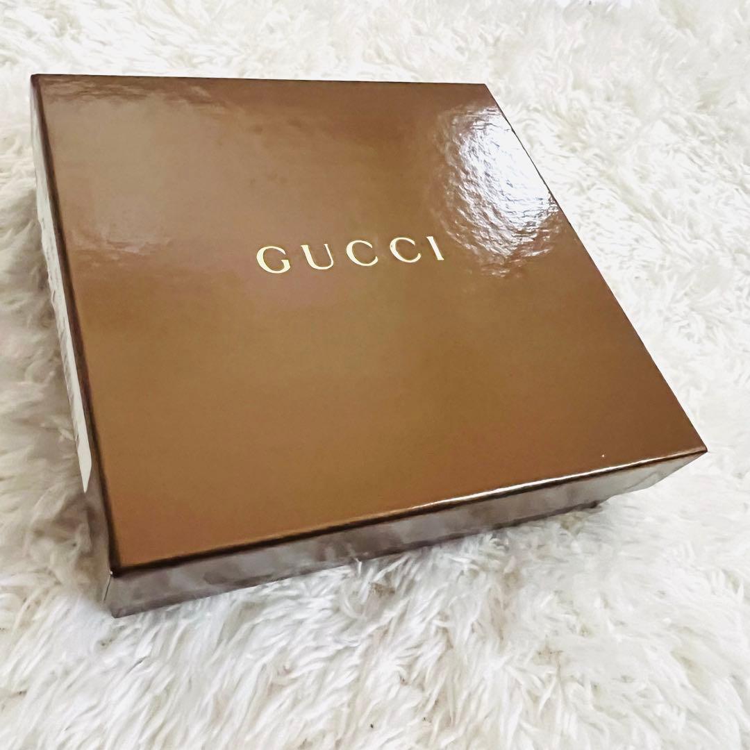 【美品】GUCCI グッチ シマ 二つ折り財布 ブラック レザー ゴールド金具