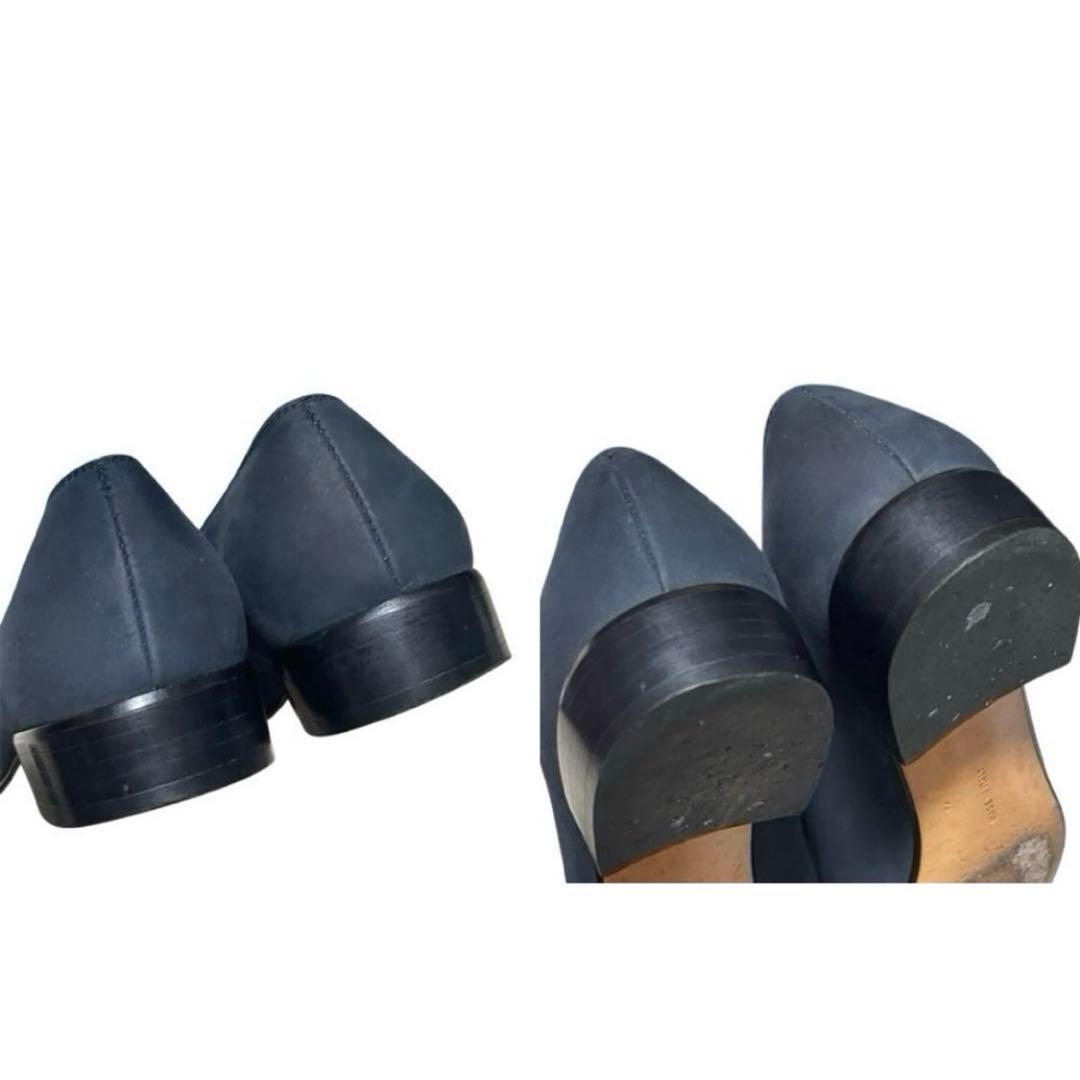 フェラガモ ヴァラ リボン パンプス ヌバック 23cm レディース ブルー系